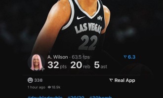 恐怖如斯!阿贾-威尔逊爆砍32+20+5 WNBA历史首人